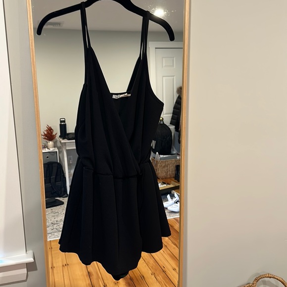 Black Skort Romper - Picture 1 of 3